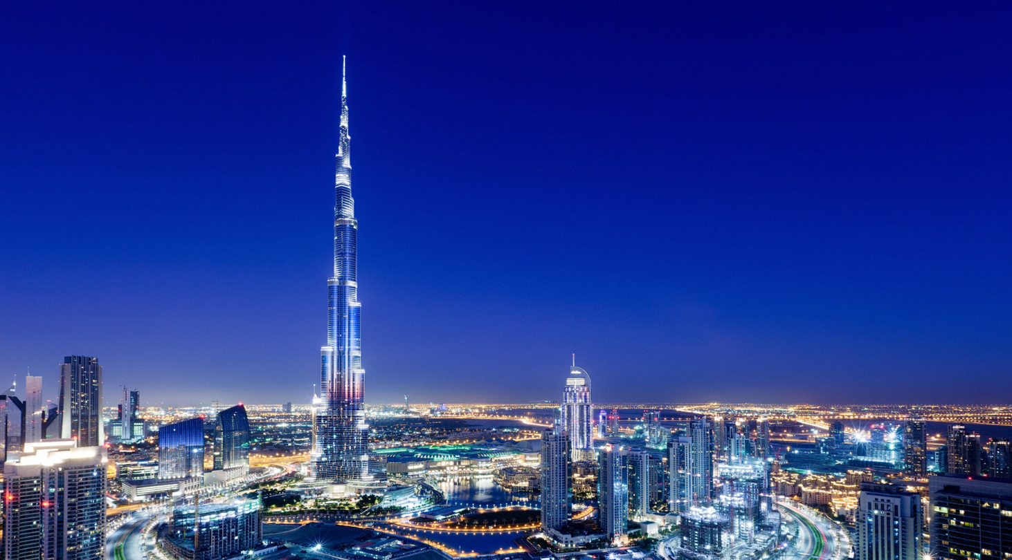Dubai Burj Khalifa landscape highlighting global trade